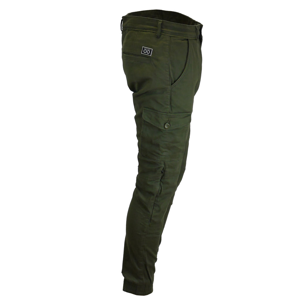 Buy Nuon Solid Olive Relaxed Fit Cargo Chinos from Westside